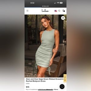 Lulus ruched dress size small